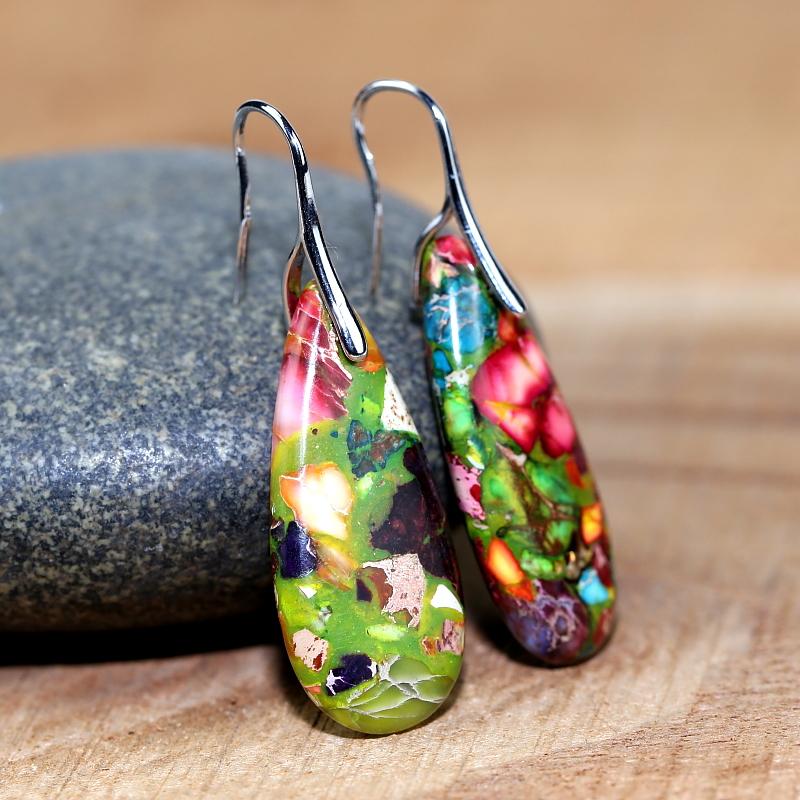 JasperDrop - Imperial Jasper Earrings for Women