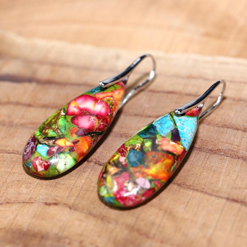 JasperDrop - Imperial Jasper Earrings for Women