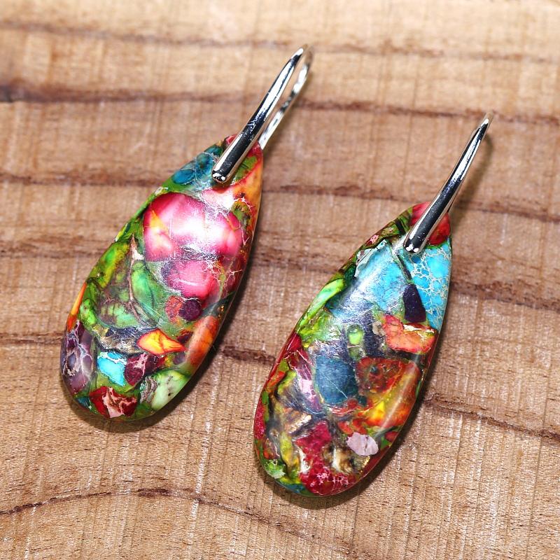 JasperDrop - Imperial Jasper Earrings for Women