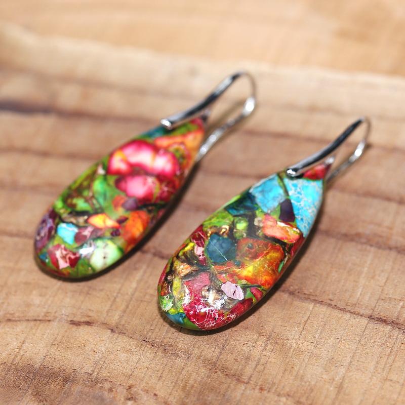 JasperDrop - Imperial Jasper Earrings for Women