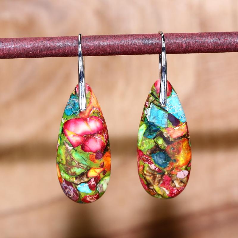 JasperDrop - Imperial Jasper Earrings for Women