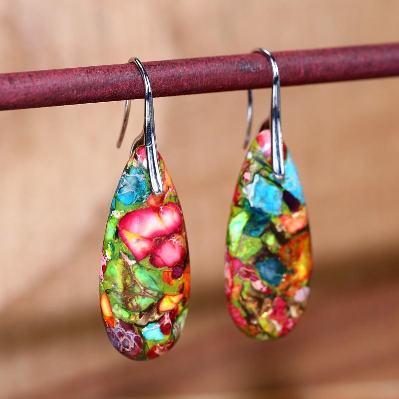 JasperDrop - Imperial Jasper Earrings for Women