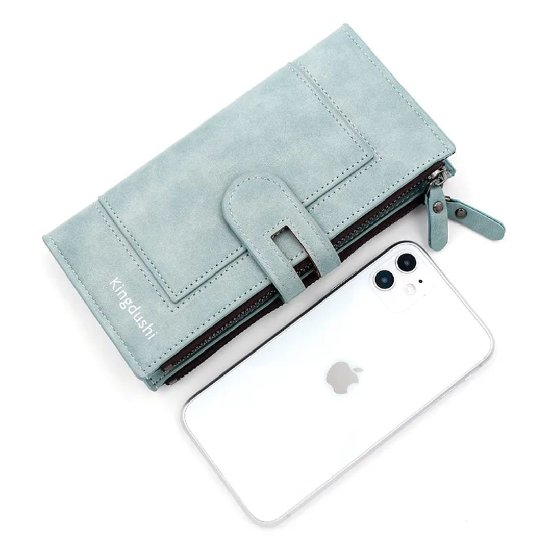 ElegantLeather - Long Leather Wallet for Women