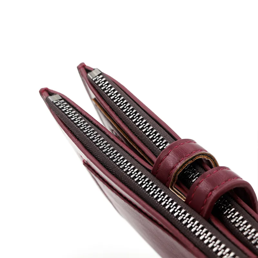 ElegantLeather - Long Leather Wallet for Women