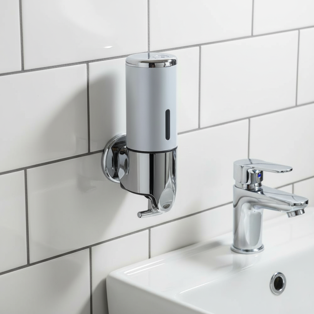 SoapGlide | Wall Mounted Soap Dispenser with Push-Button System | Space-Saving Design for Tidy Kitchens and Bathrooms 1