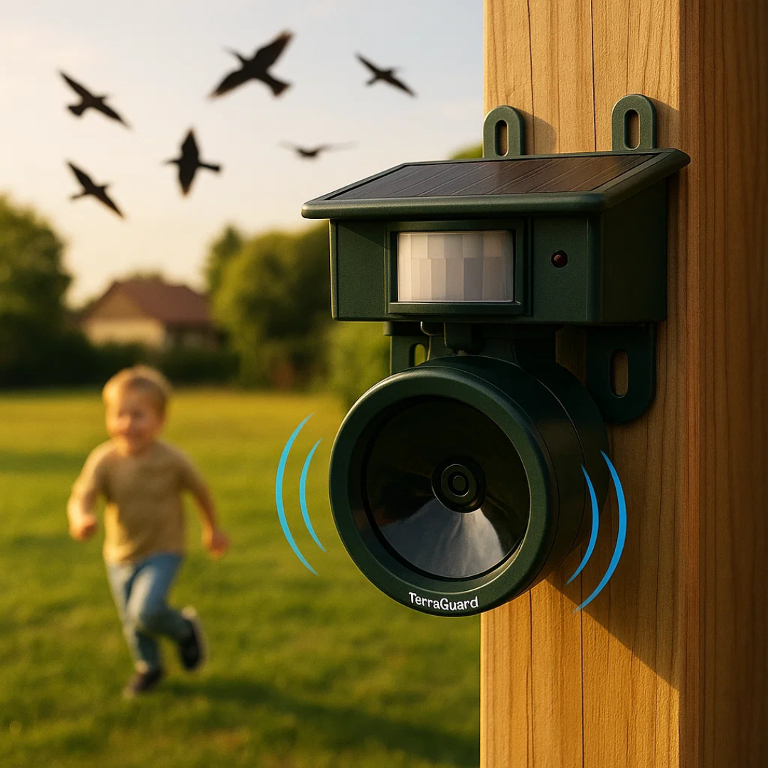 Solar Bird Repellent | Bird Deterrent Device with Realistic Sound | Effective Protection for Gardens and Balconies 3