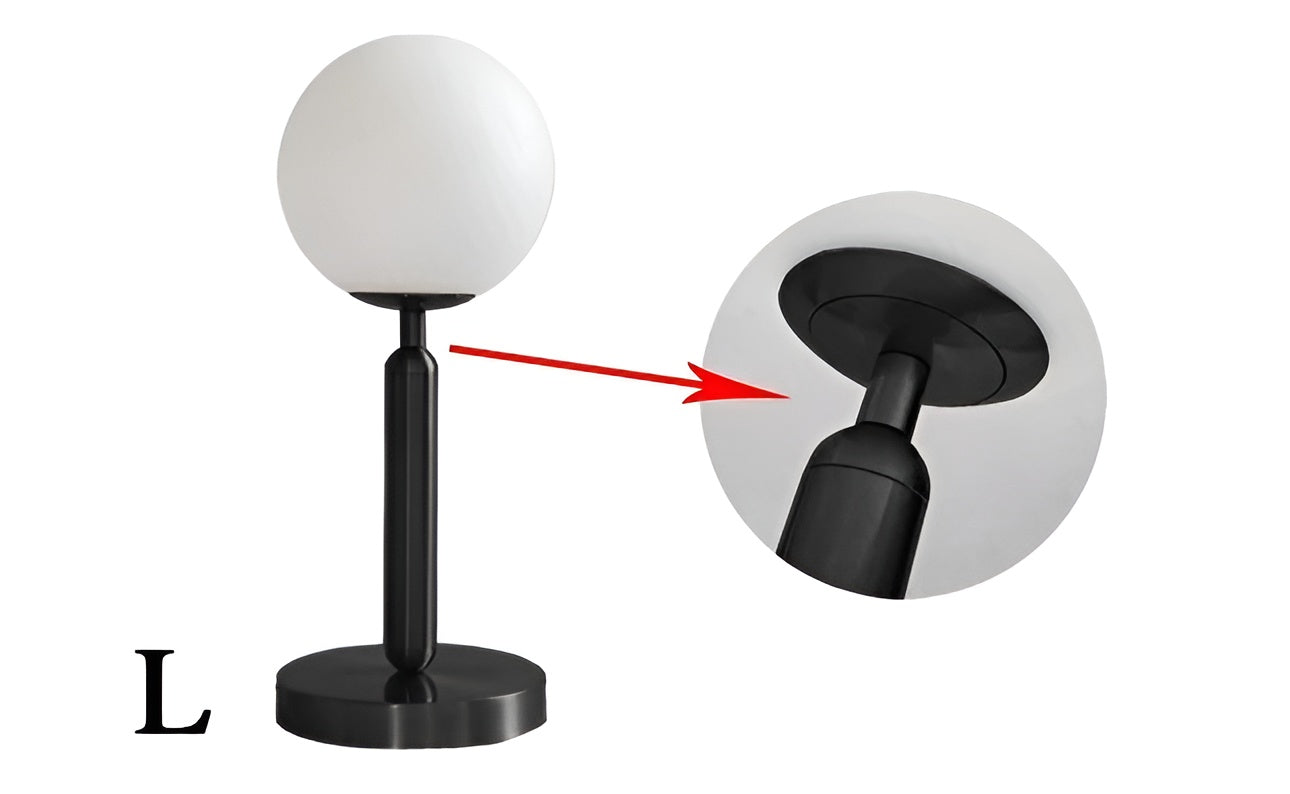 SphereShine Glass & Brass Lamp - Modern LED