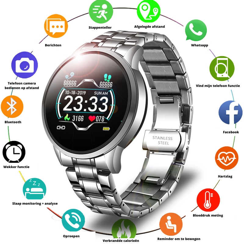 TimelessTrack - Elegant Smartwatch with Health Tracking and Calls