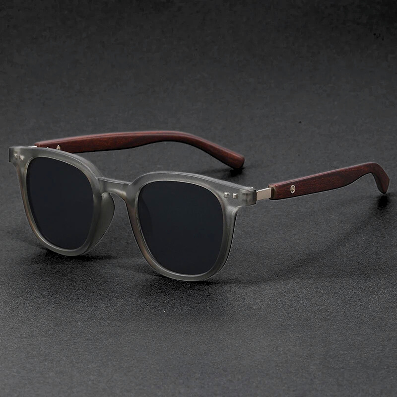 Stylish Sunglasses with Wooden Arms - Lightweight Acetate Frames for Modern Comfort 1
