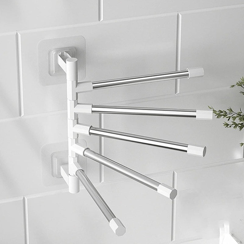 Swivel Towel Rack with Self-Adhesive Design | Space-Saving Solution for Organized Bathrooms 4