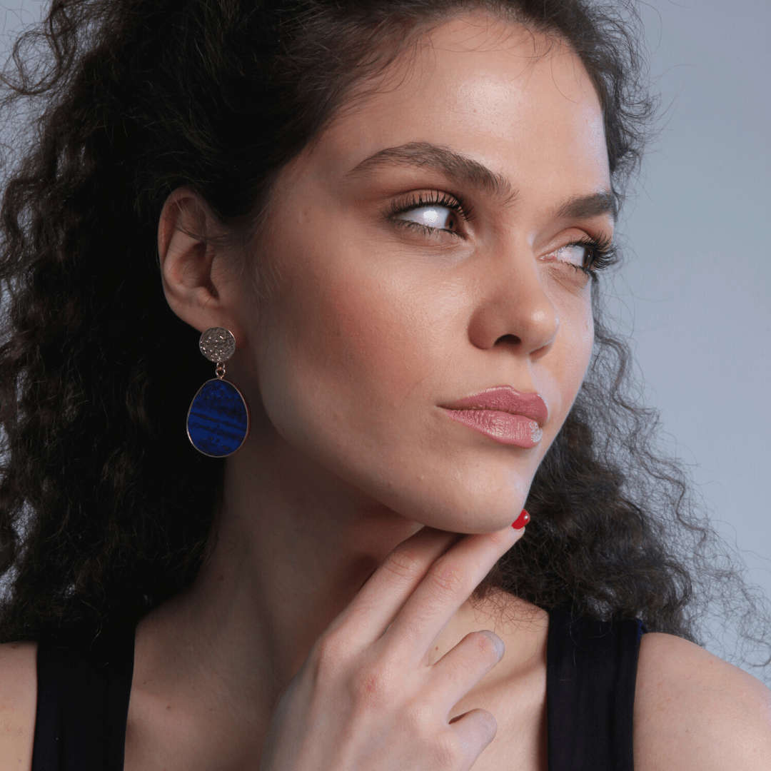CelestialLuxe Lapis Lazuli Earrings