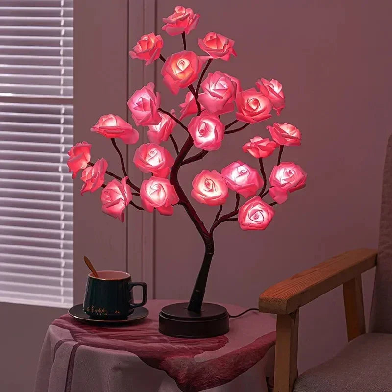 Romantic Rose Table Lamp - Warm Accent Light