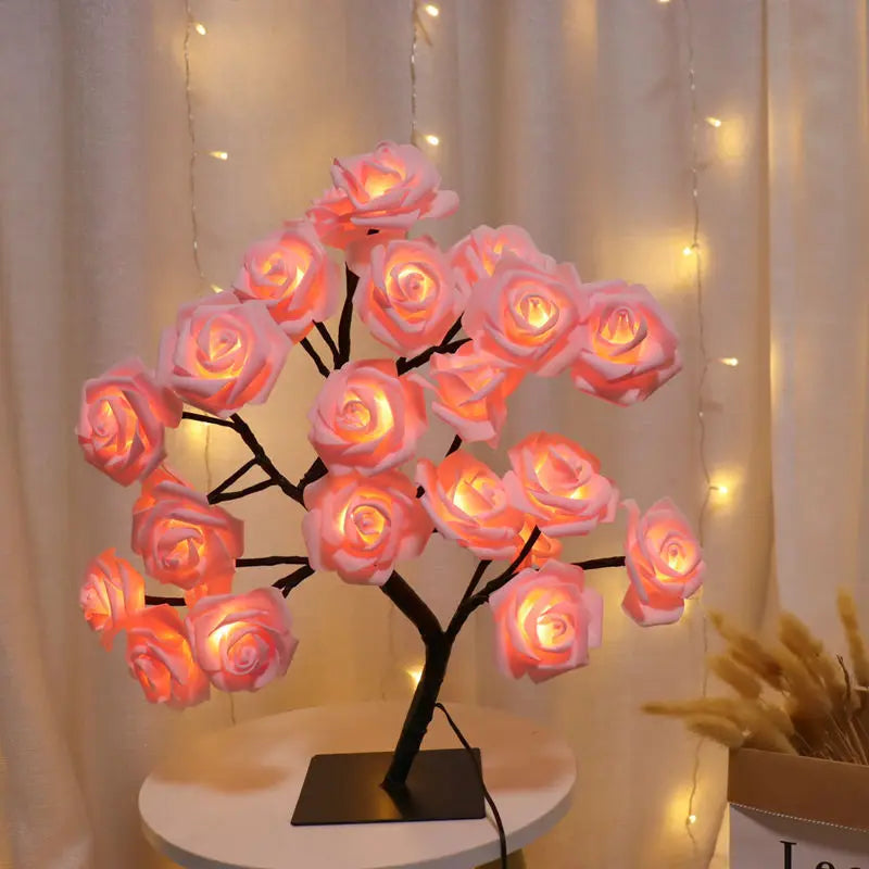 Romantic Rose Table Lamp - Warm Accent Light