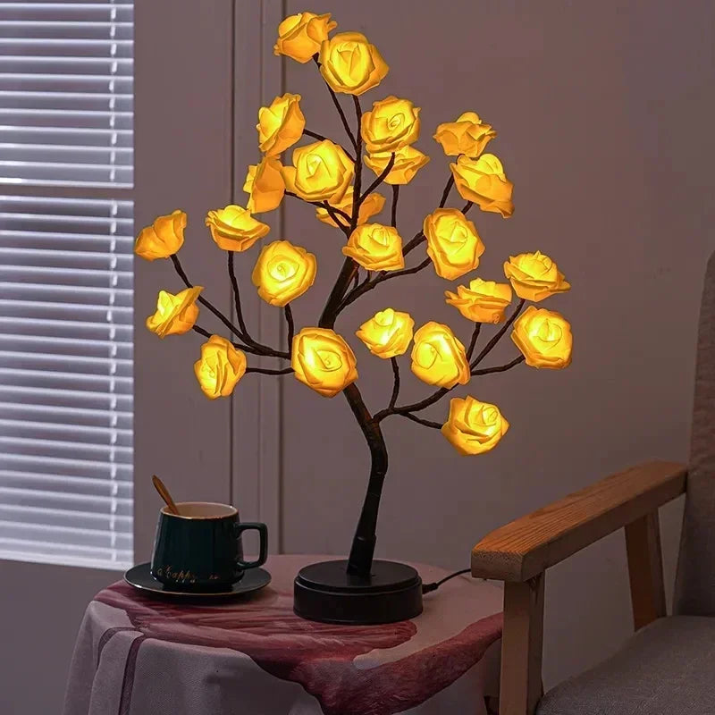 Romantic Rose Table Lamp - Warm Accent Light