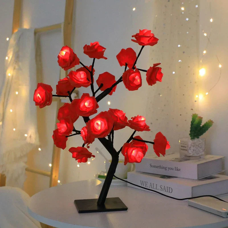 Romantic Rose Table Lamp - Warm Accent Light