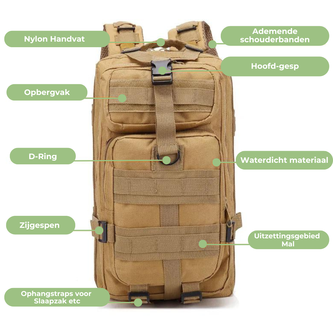 TrailMaster Backpack - Waterproof Tactical Backpack for Outdoor Adventures