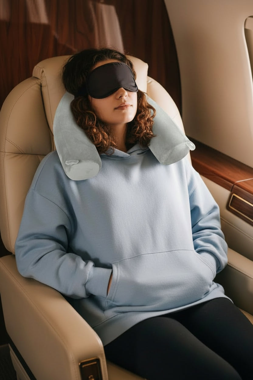 Travel Comfort | Ergonomic Memory Foam Pillow with Portable Design | Ideal for Relaxing Journeys 0