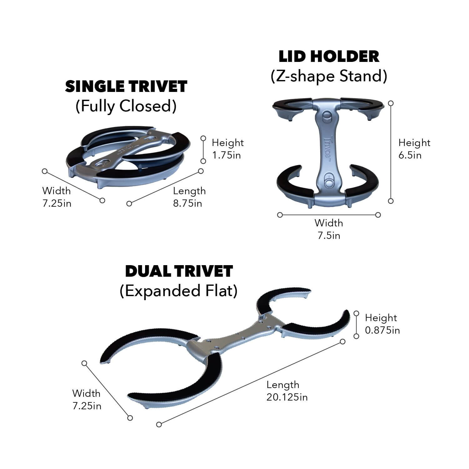 LidGrip Ease - Multifunctional Pot Lid Holder and Trivet