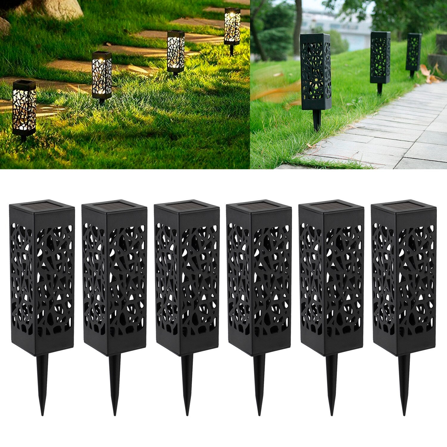 Luxury Solar Garden Lamps - Flame Effect Lanterns