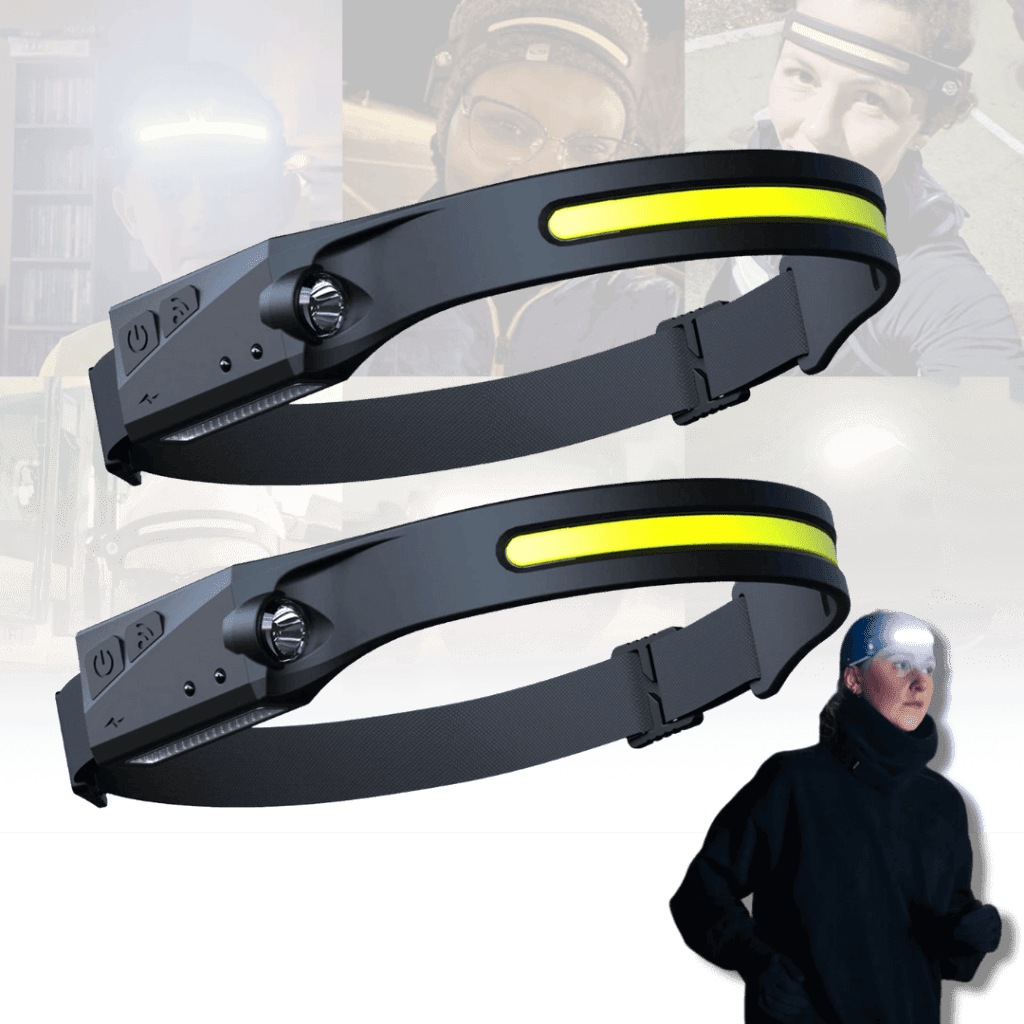 GlowSense - Motion Sensor LED Headlamp (1+1 Free)