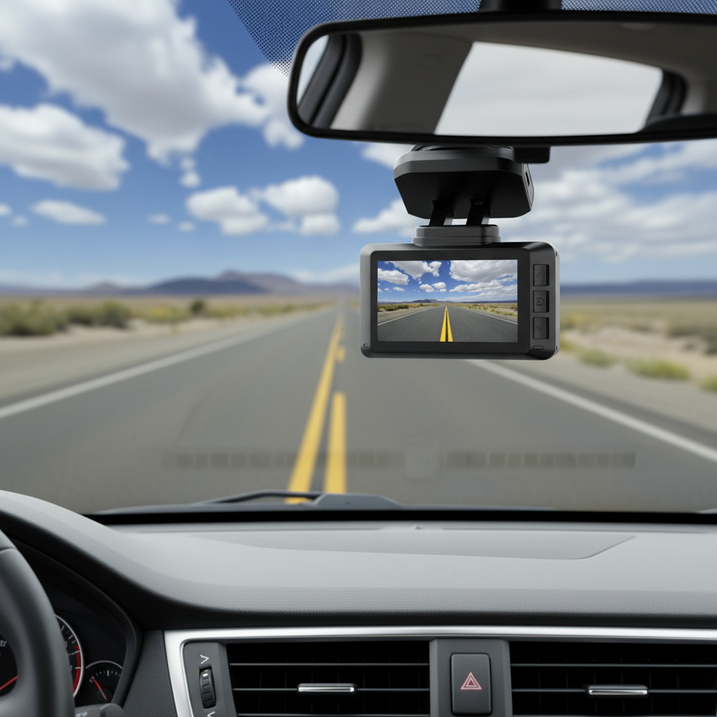 Ultra HD 4K Dashcam with Integrated GPS & Wi-Fi | Wireless Dash Cam for Enhanced Road Safety 0