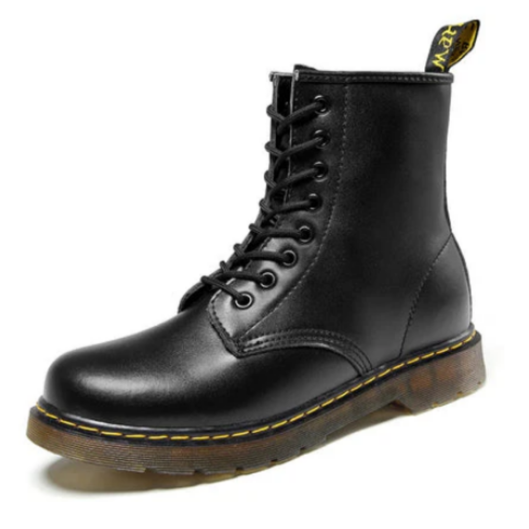 Unisex Winter Black Ankle Boots - Cozy Lace-Up Footwear for Cold Weather 0