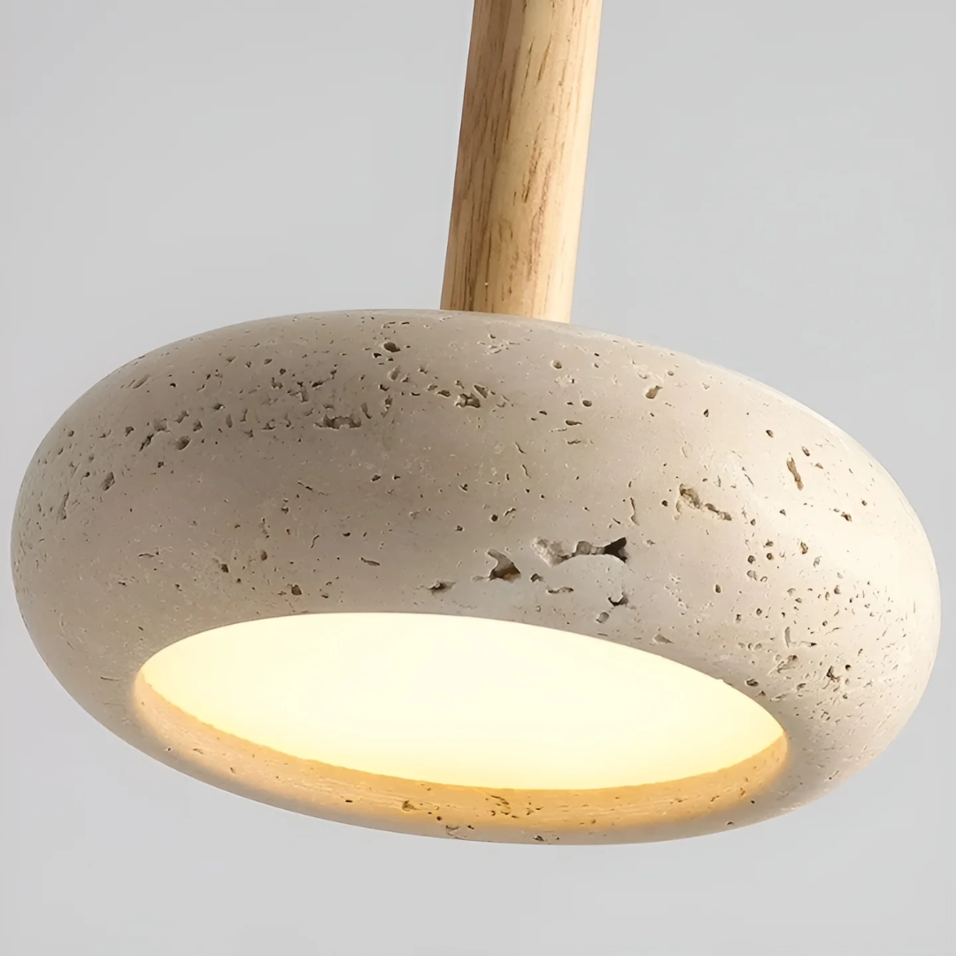 TranquilHalo - Retro Japanese LED Ceiling Lamp