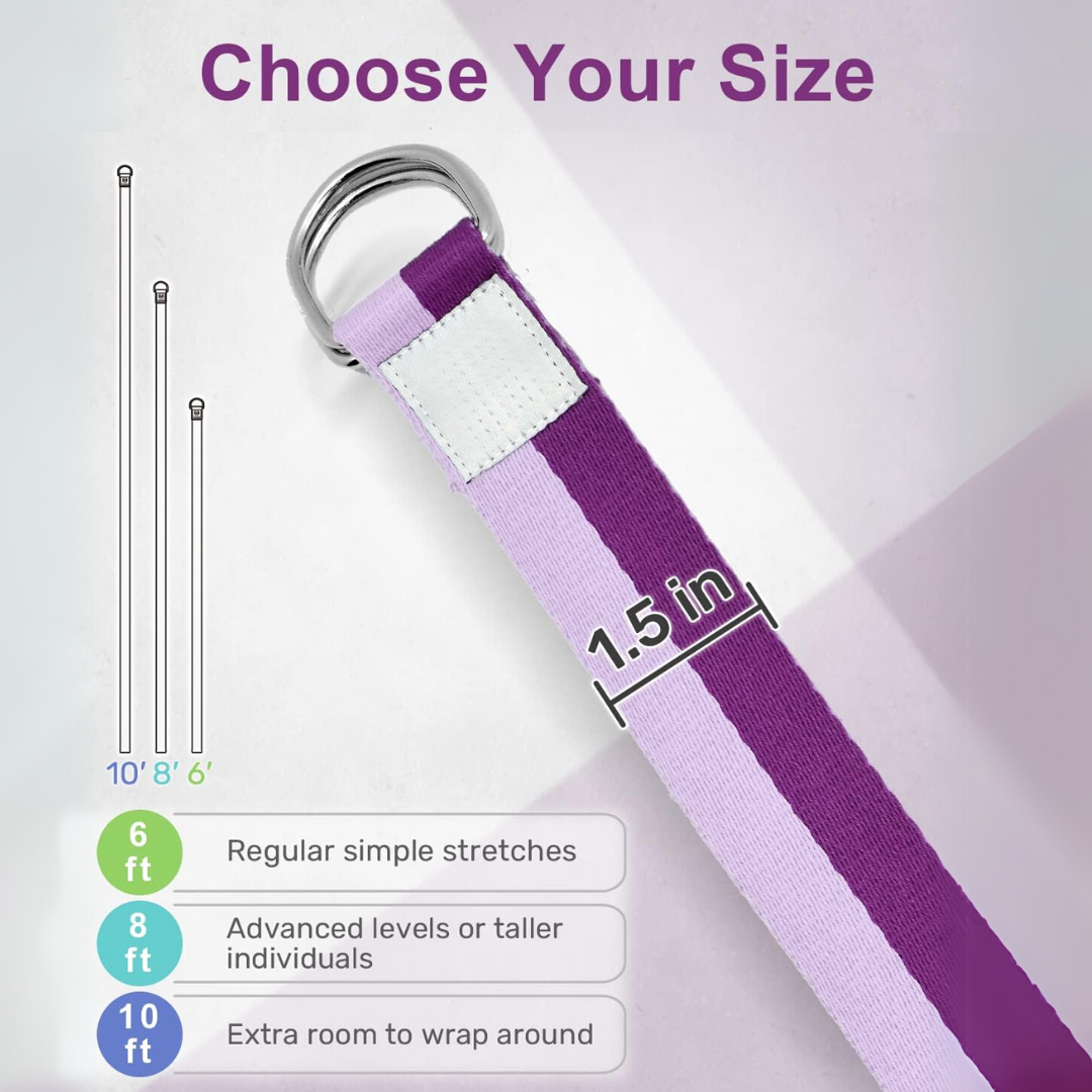 FlexFit - Adjustable Yoga Strap with D-Ring