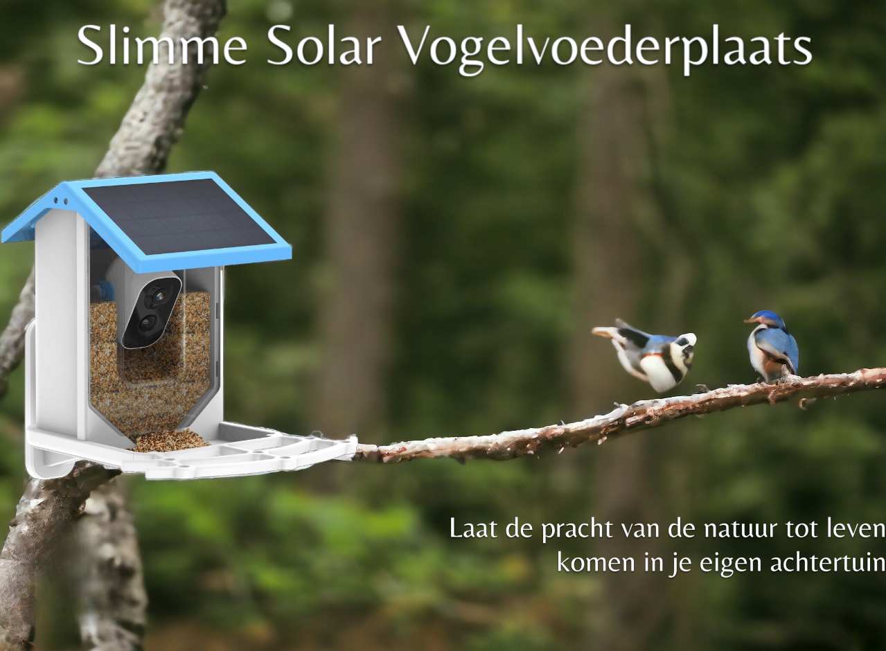 Solar Bird Feeder - Wireless Garden Feeder