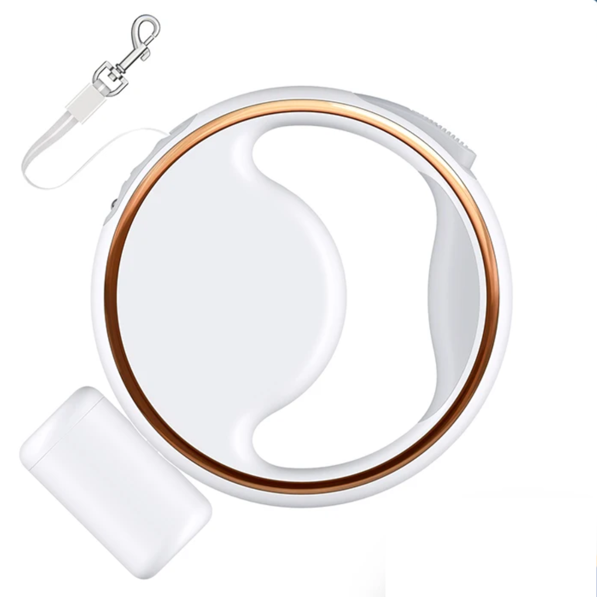 LED Dog Leash - Light-Up Lead with Bag Holder