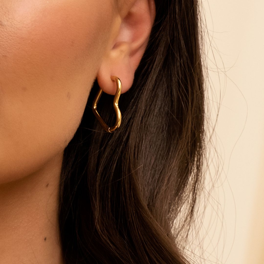 HeartLuxe - Heart Stud Earrings for Women
