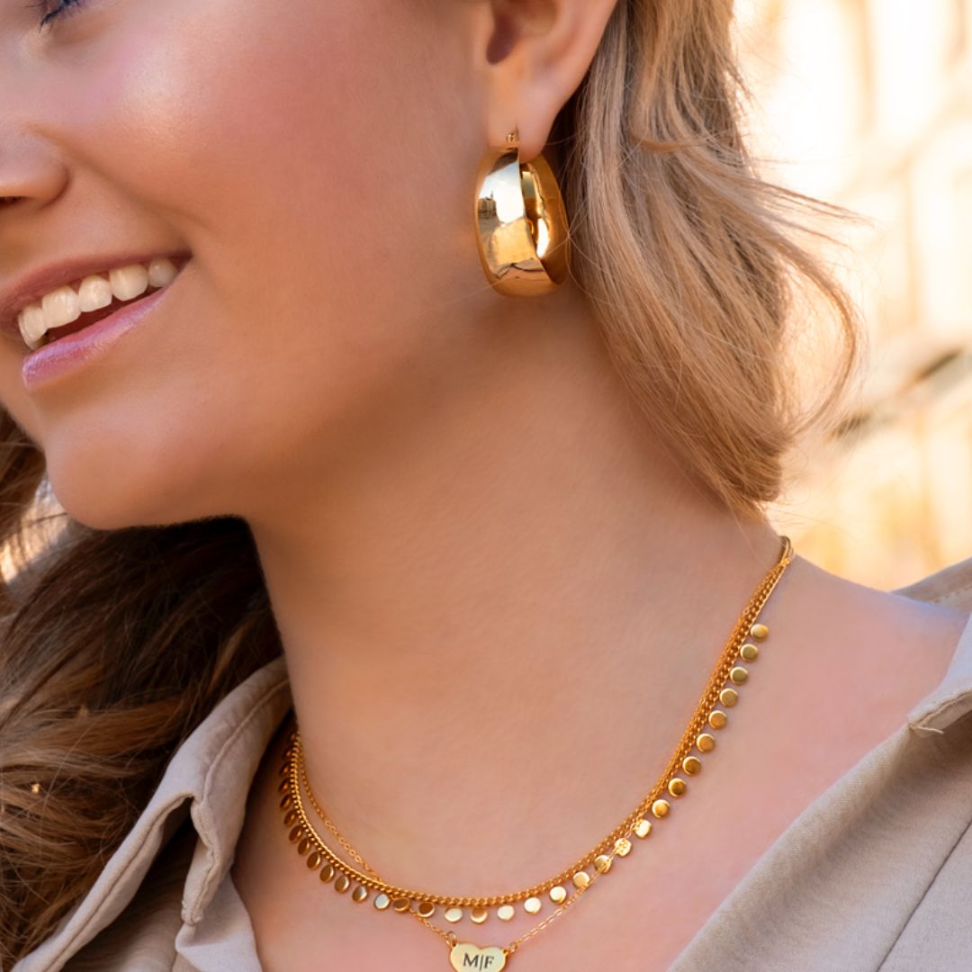 BoldAura Earrings - Bold Gold and Silver Statement Earrings