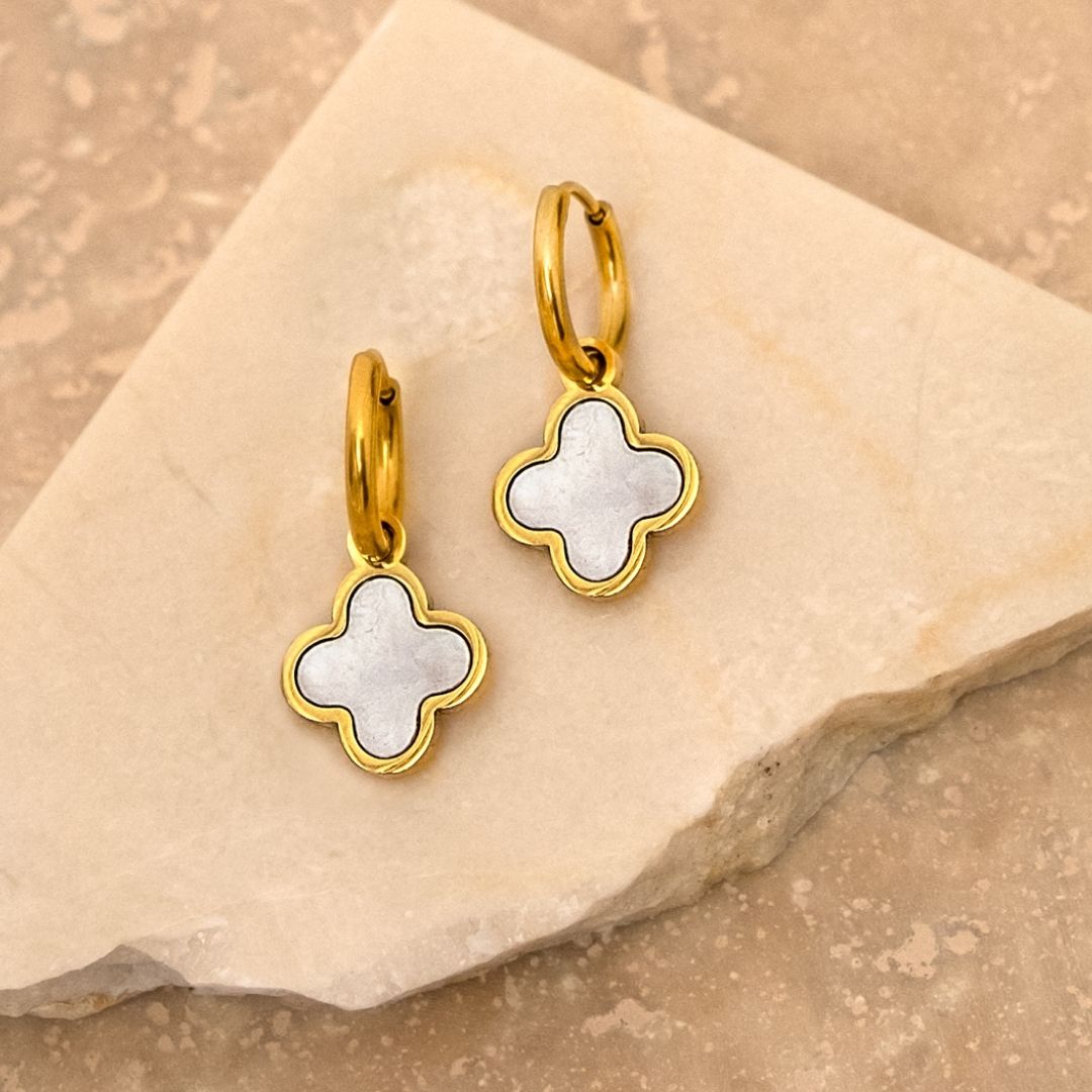 CloveLuxe Earrings - Elegant Clover Charm Drop Earrings