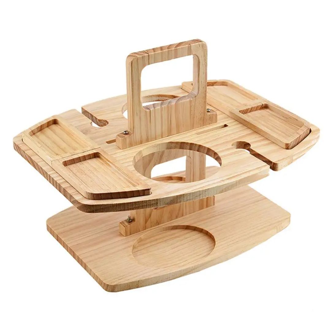 WineFold - Elegant Wooden Folding Wine Table