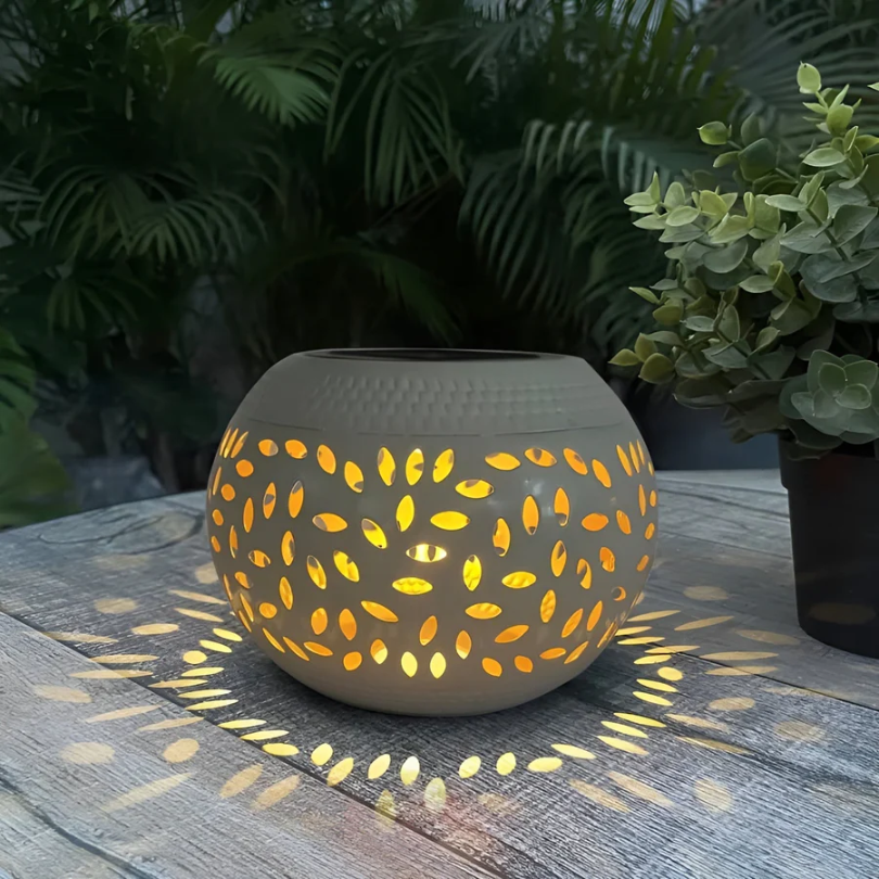 LumoPattern Solar Garden Lamp - Stylish Patterned Light
