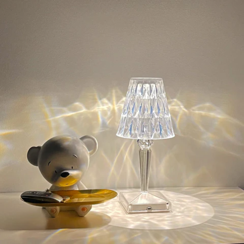 CrystalLuxe Crystal Table Lamp – Elegant Glamour
