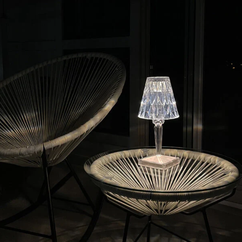 CrystalLuxe Crystal Table Lamp – Elegant Glamour