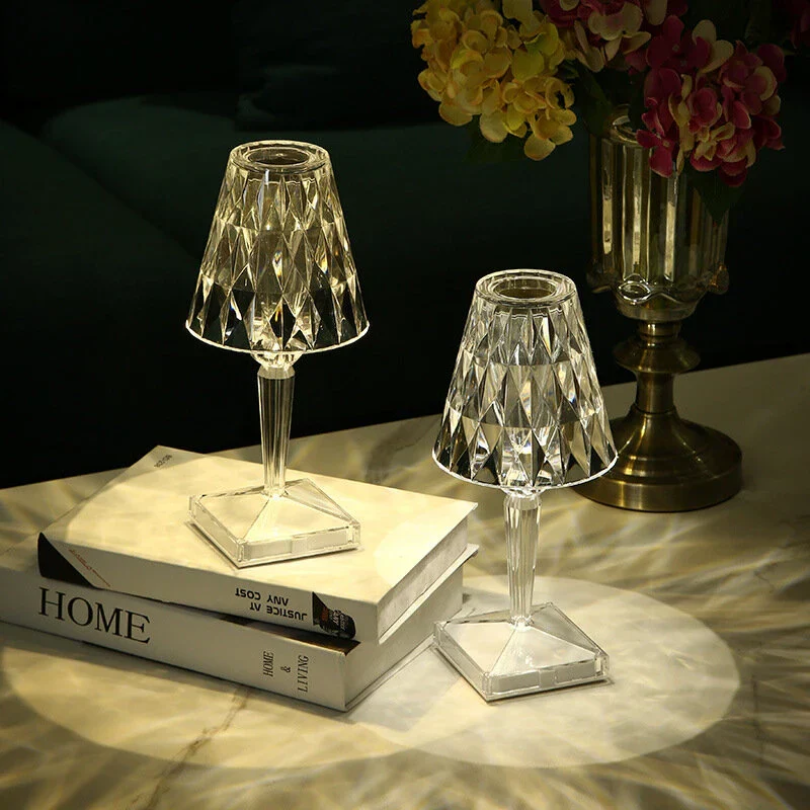 CrystalLuxe Crystal Table Lamp – Elegant Glamour