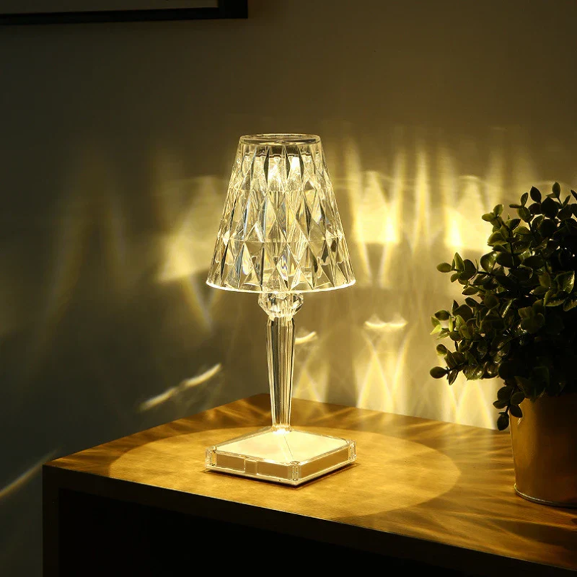 CrystalLuxe Crystal Table Lamp – Elegant Glamour