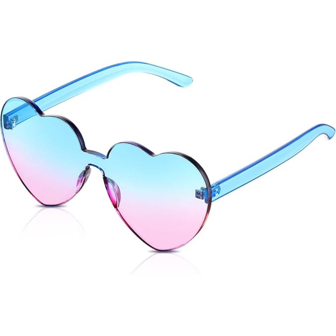 HeartGlare - Rimless Heart-Shaped Sunglasses