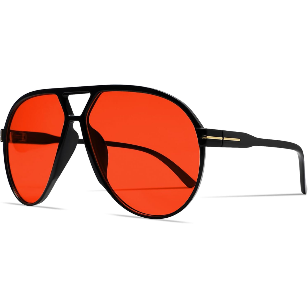 AmaraVision - Retro Oversized Aviator Sunglasses