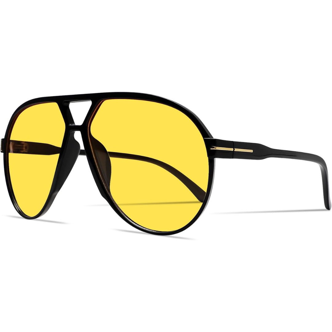 AmaraVision - Retro Oversized Aviator Sunglasses