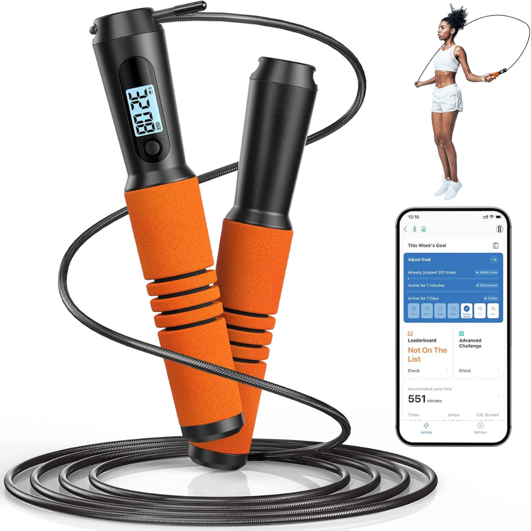JumpFit - Smart App Jump Rope, Tangle-Free