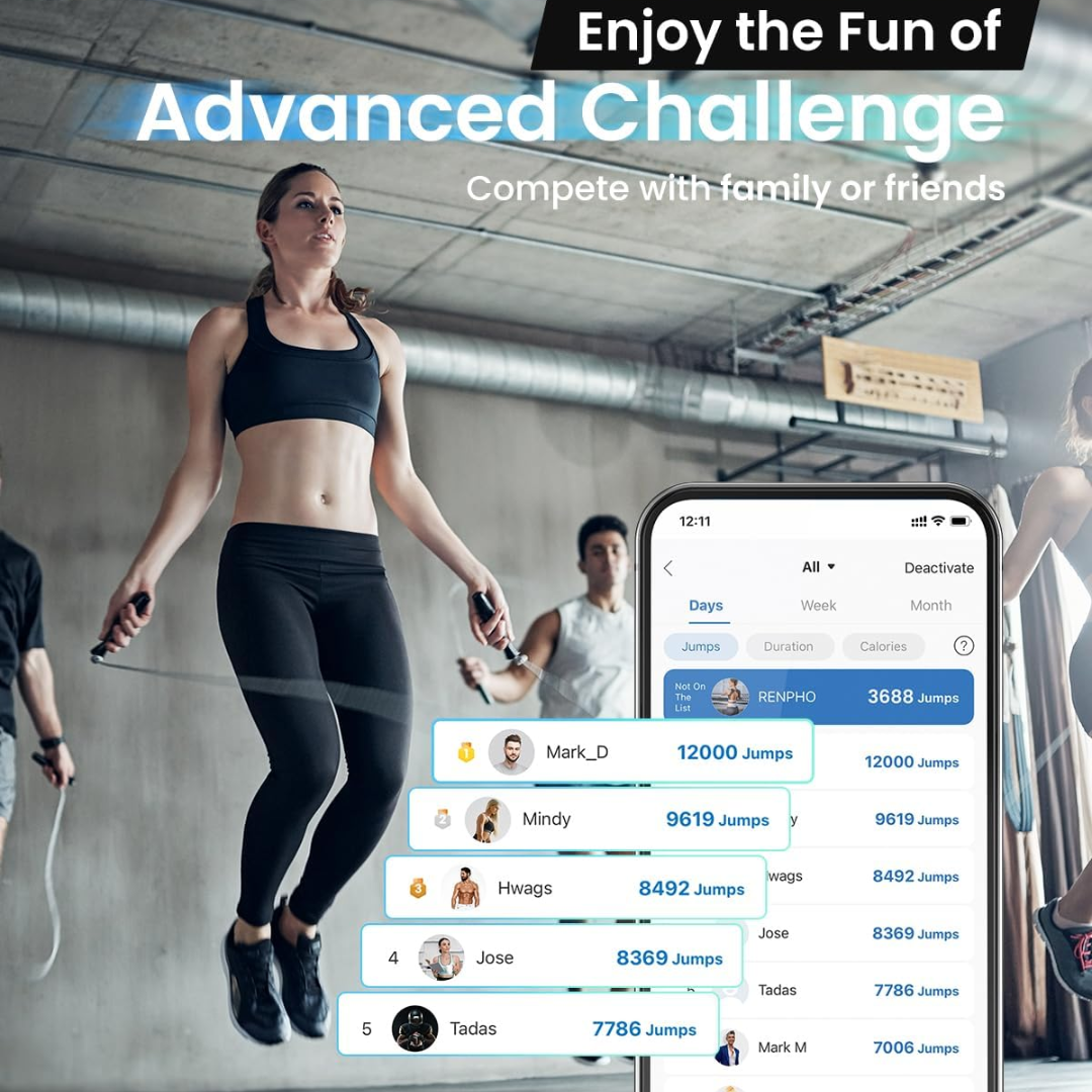 JumpFit - Smart App Jump Rope, Tangle-Free
