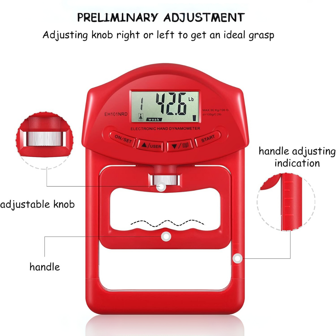 GripMaster - Digital Hand Strength Meter (90 kg)