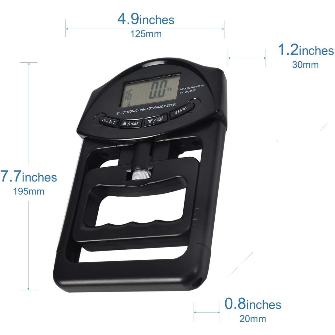 GripMaster - Digital Hand Grip Strength Meter up to 90kg