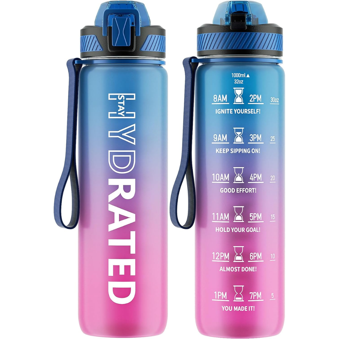 HydraFlow - Sports Water Bottle with Straw