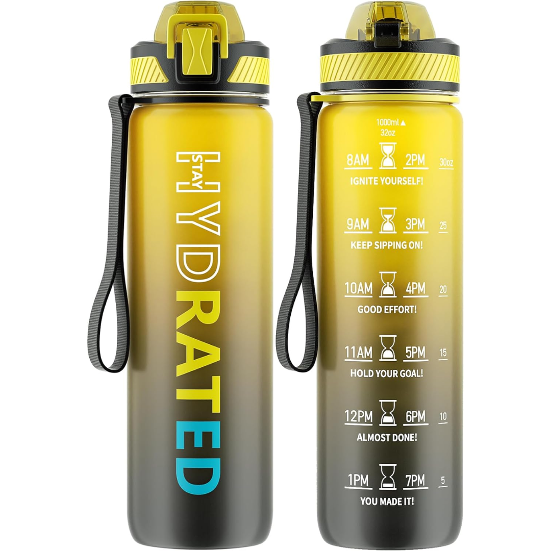 HydraFlow - Sports Water Bottle with Straw