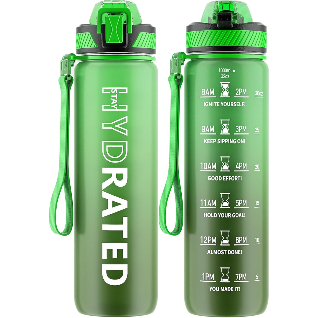 HydraFlow - Sports Water Bottle with Straw