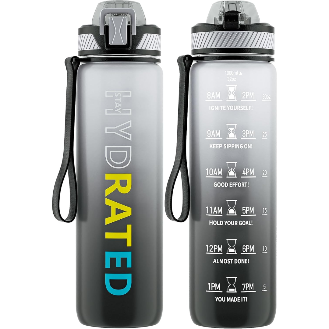 HydraFlow - Sports Water Bottle with Straw